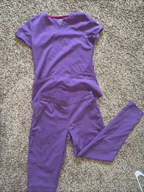 Scrubstar Purple Women's Scrub Top and Pants Set